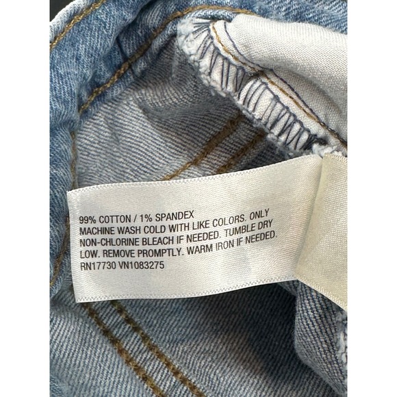 Universal Thread Denim Mini Skirt Women's Size 4 Light Wash Raw Hem Cotton - Picture 5 of 5